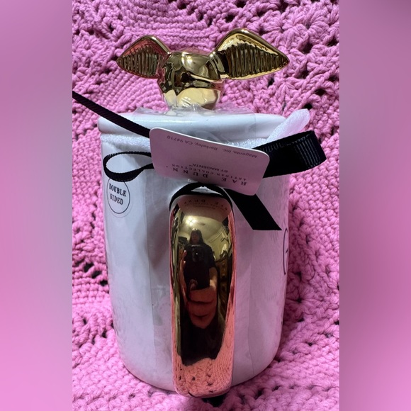 Wizarding World Rae Dunn Golden Snitch Double-Sided Mug w/Topper HTF NWT - Picture 5 of 6